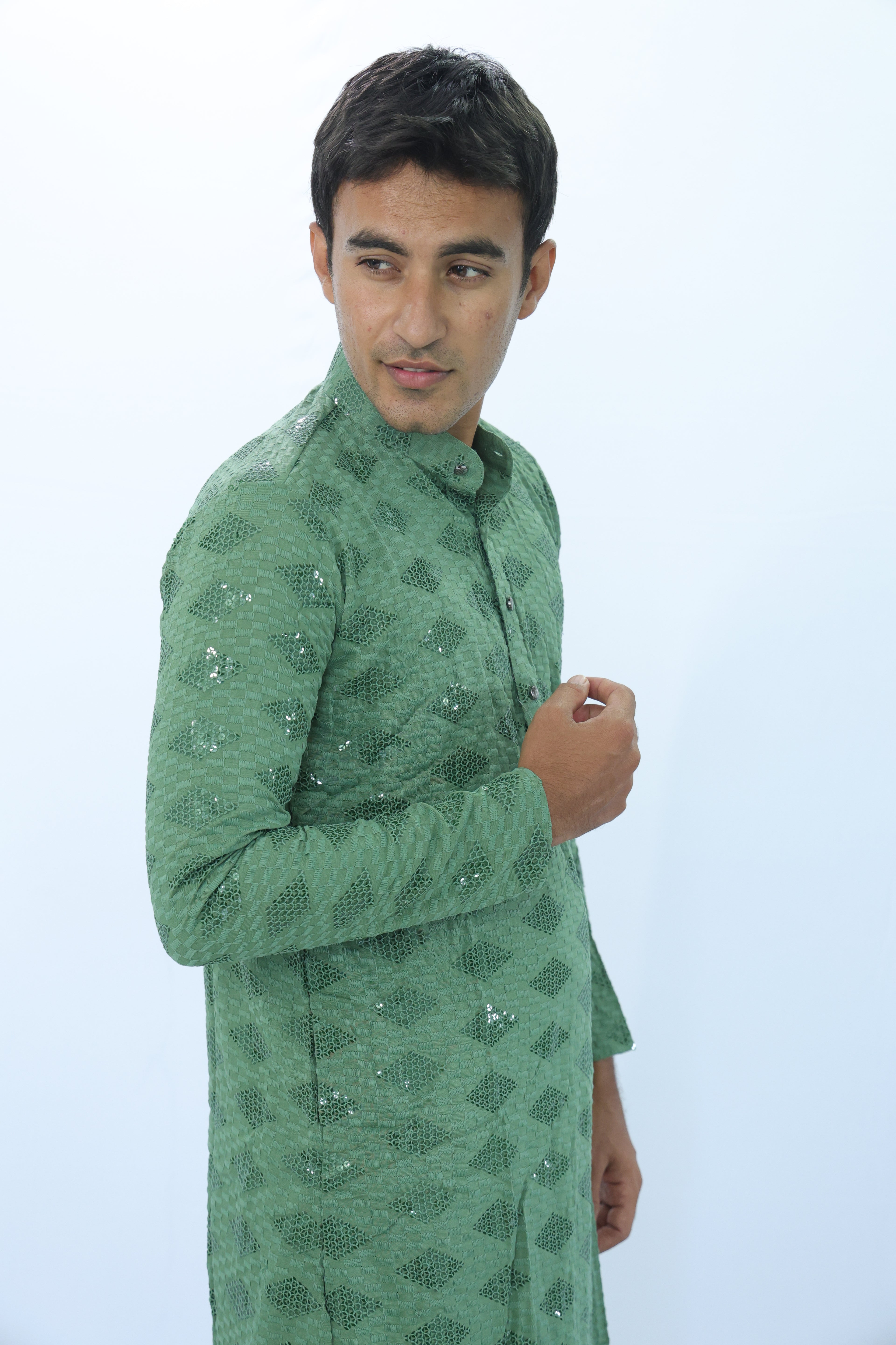 Ethnic Motifs Sequinned Kurta (2727)