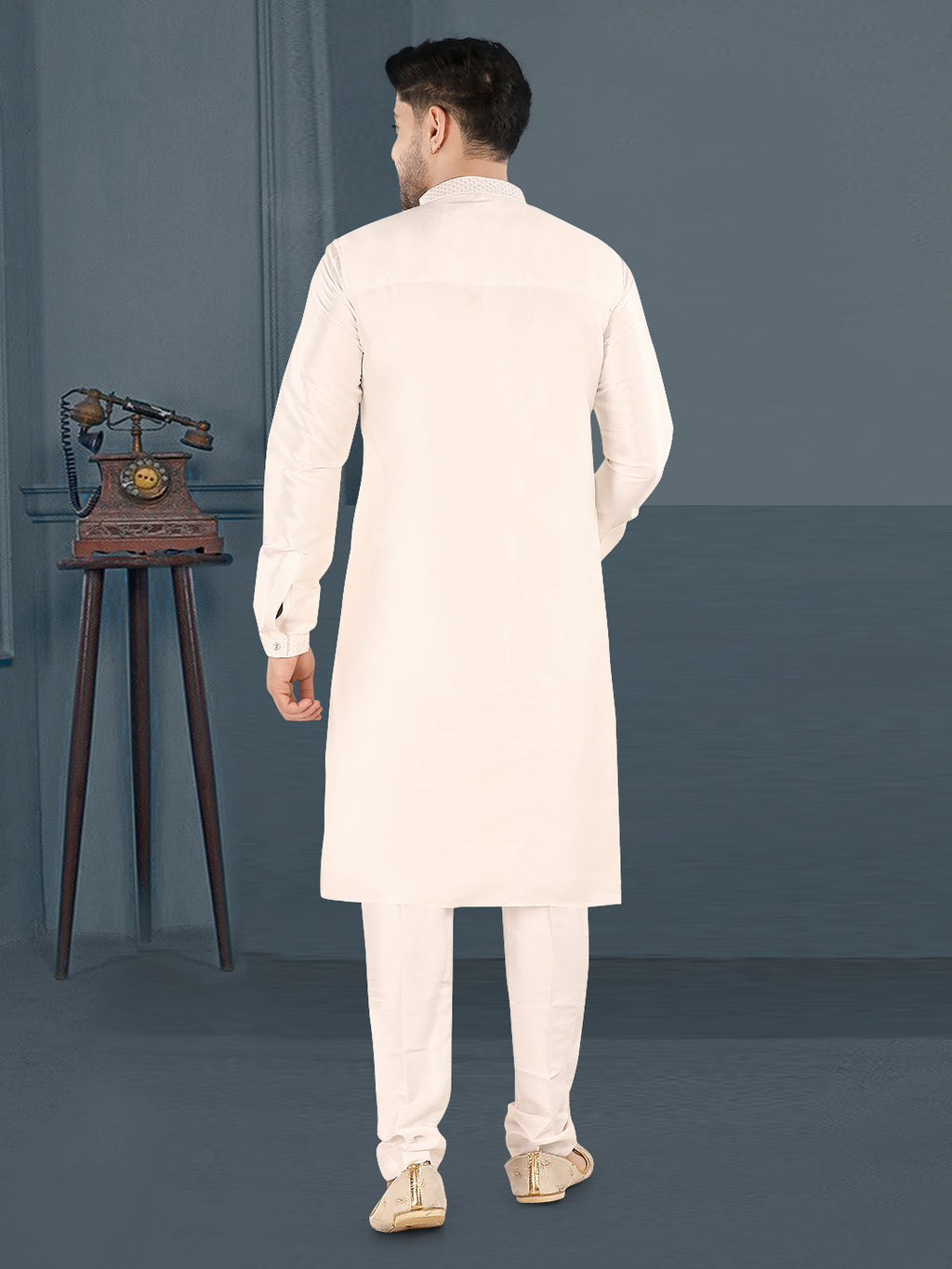 Ivory Grace Cream Kurta Set – By Miitsu (k119)