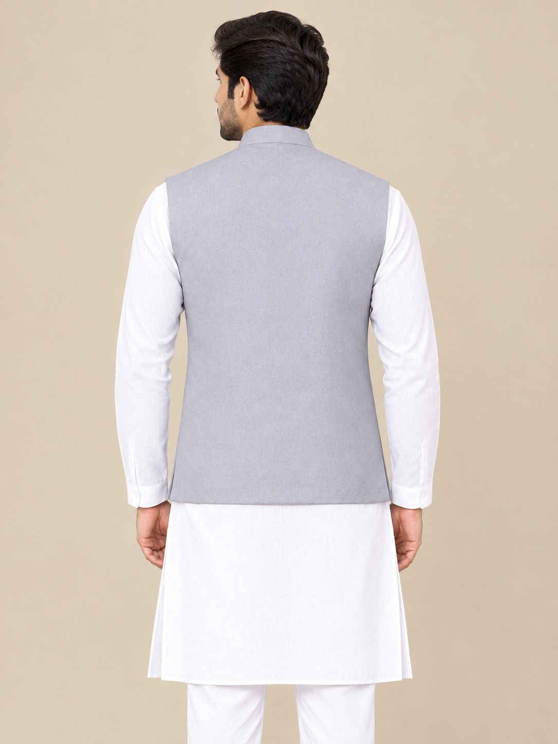 Men’s Light Grey Traditional Koti(377)