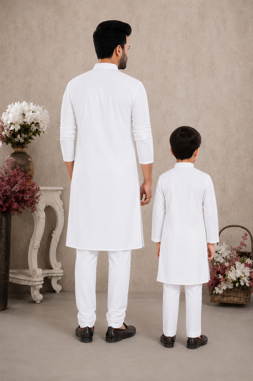 Heritage White Twinning Kurta Set(4053)