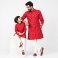 Tradition Rani Pink Bandhani Printed Twinning Kurta(2226)