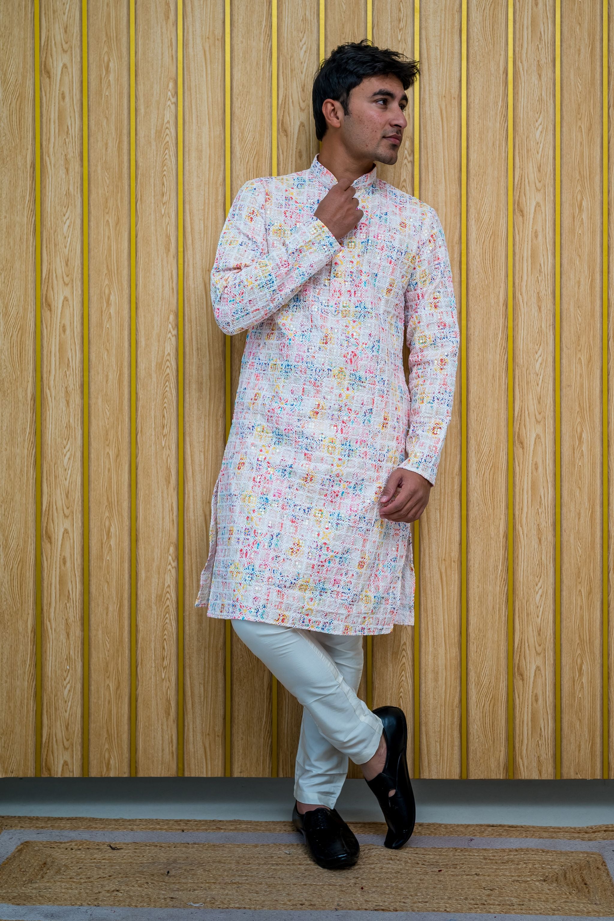 Mirrored Lucknowi Kurta (4385/4405)