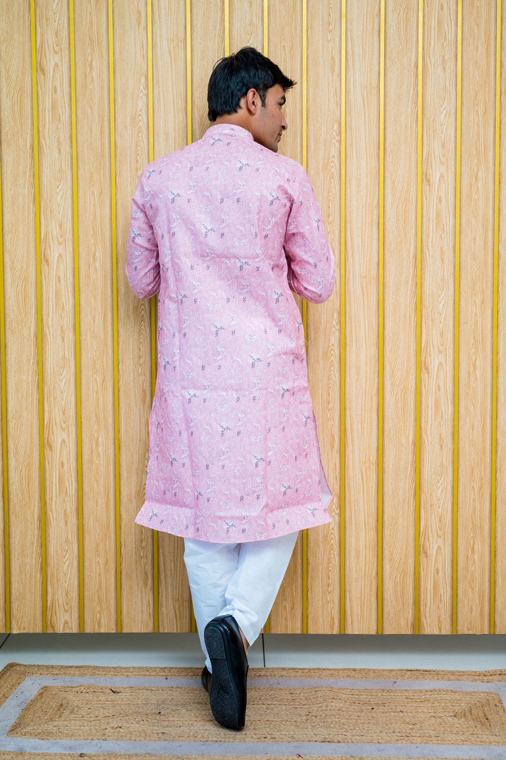 Light Pink Floral Kurta(2681)