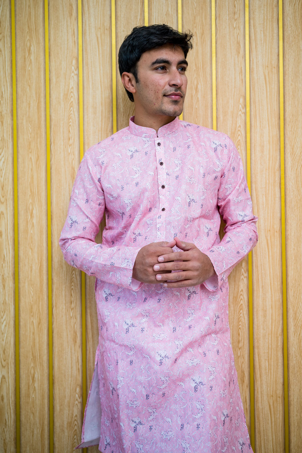 Light Pink Floral Kurta(2681)