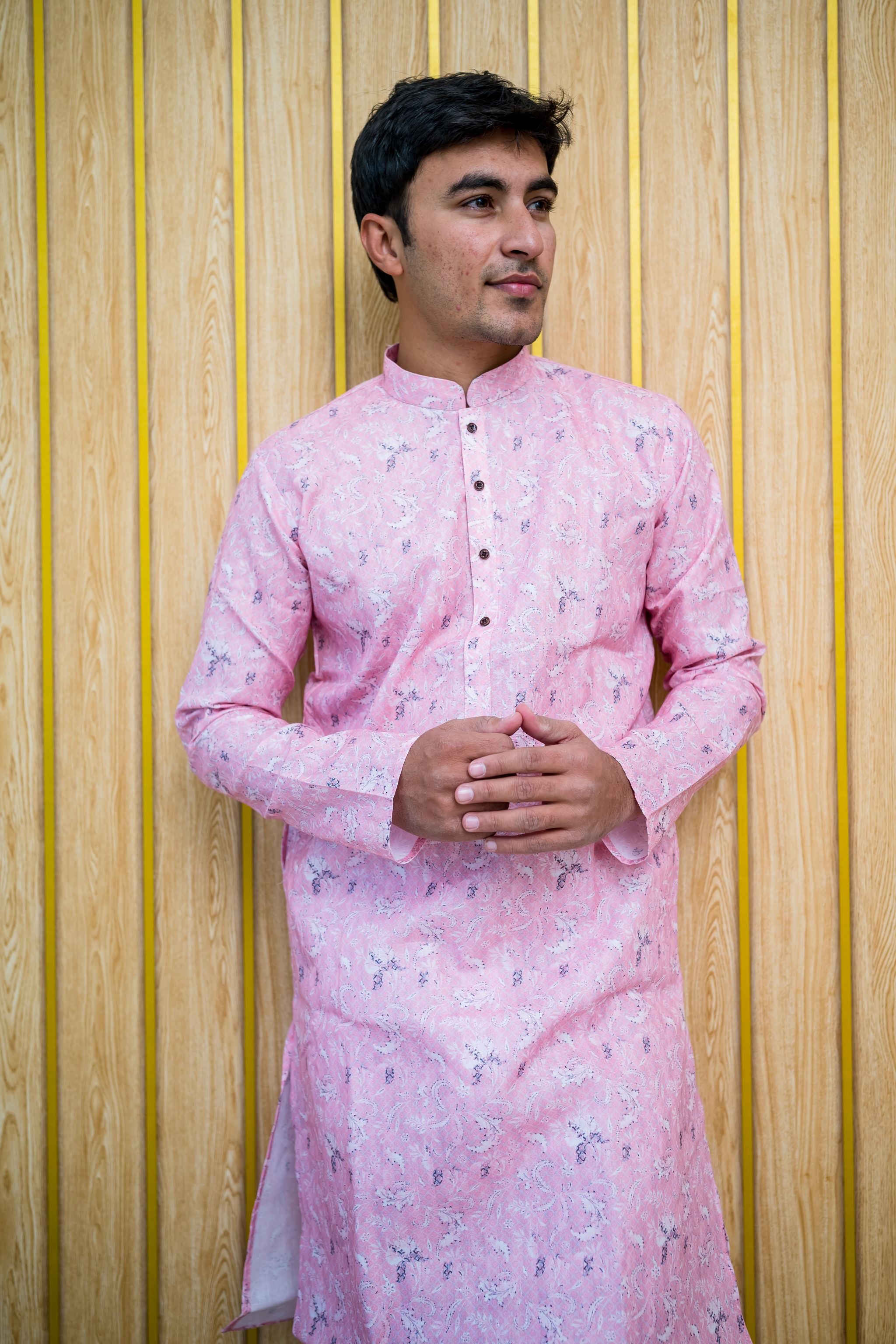 Light Pink Floral Kurta(2681)