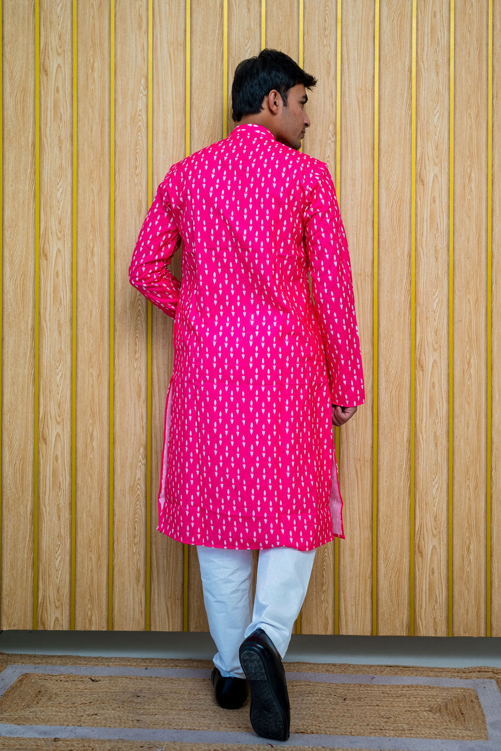 Pink Square Design Cottan Kurta(8433)