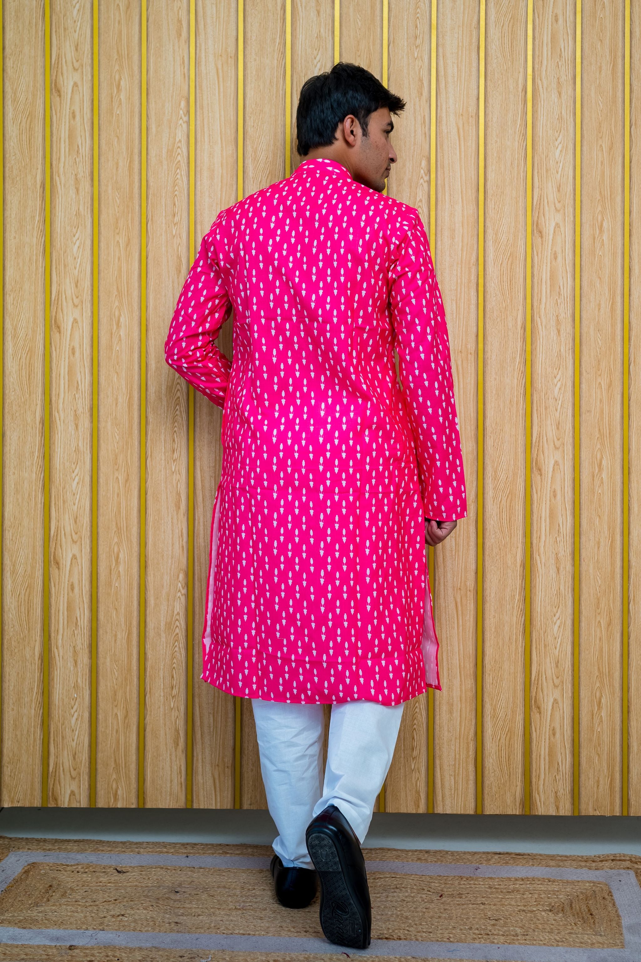 Pink Square Design Cottan Kurta(8433)