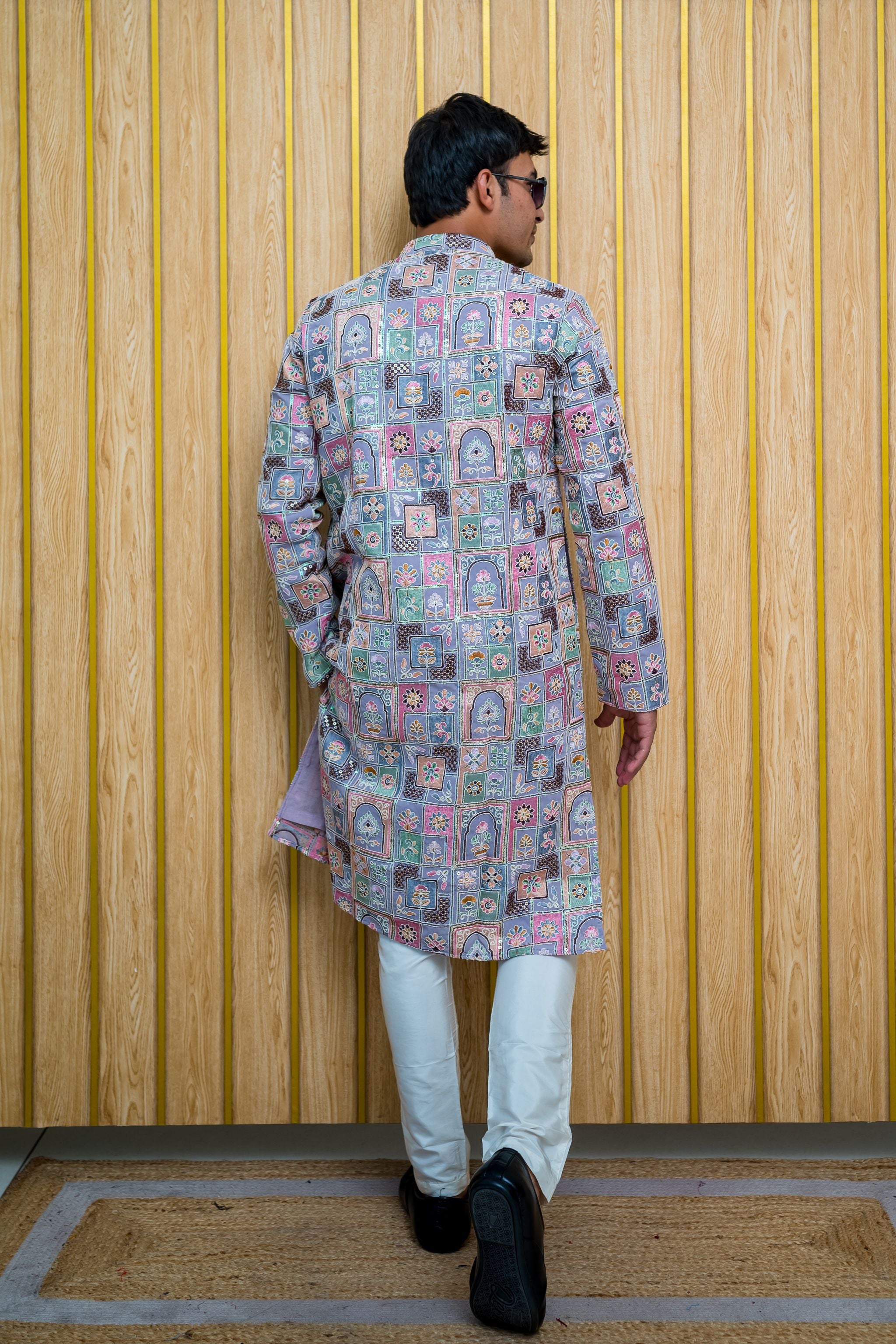 Printed Lucknowi Kurta (10045)