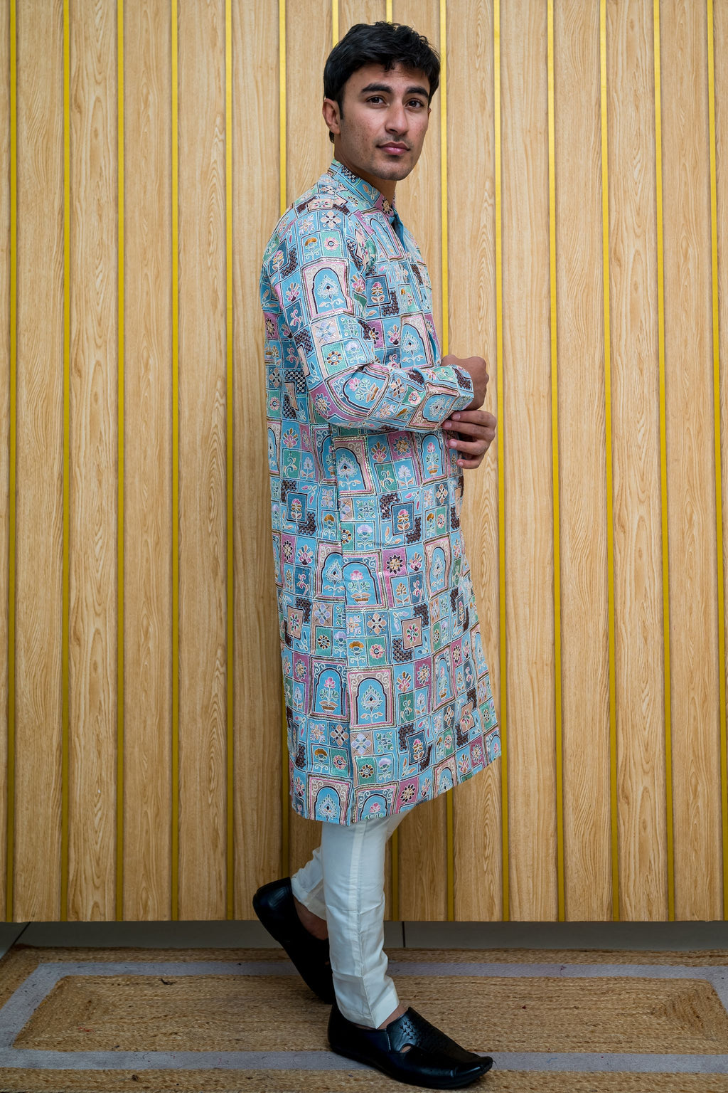 Printed Lucknowi Kurta (10045)