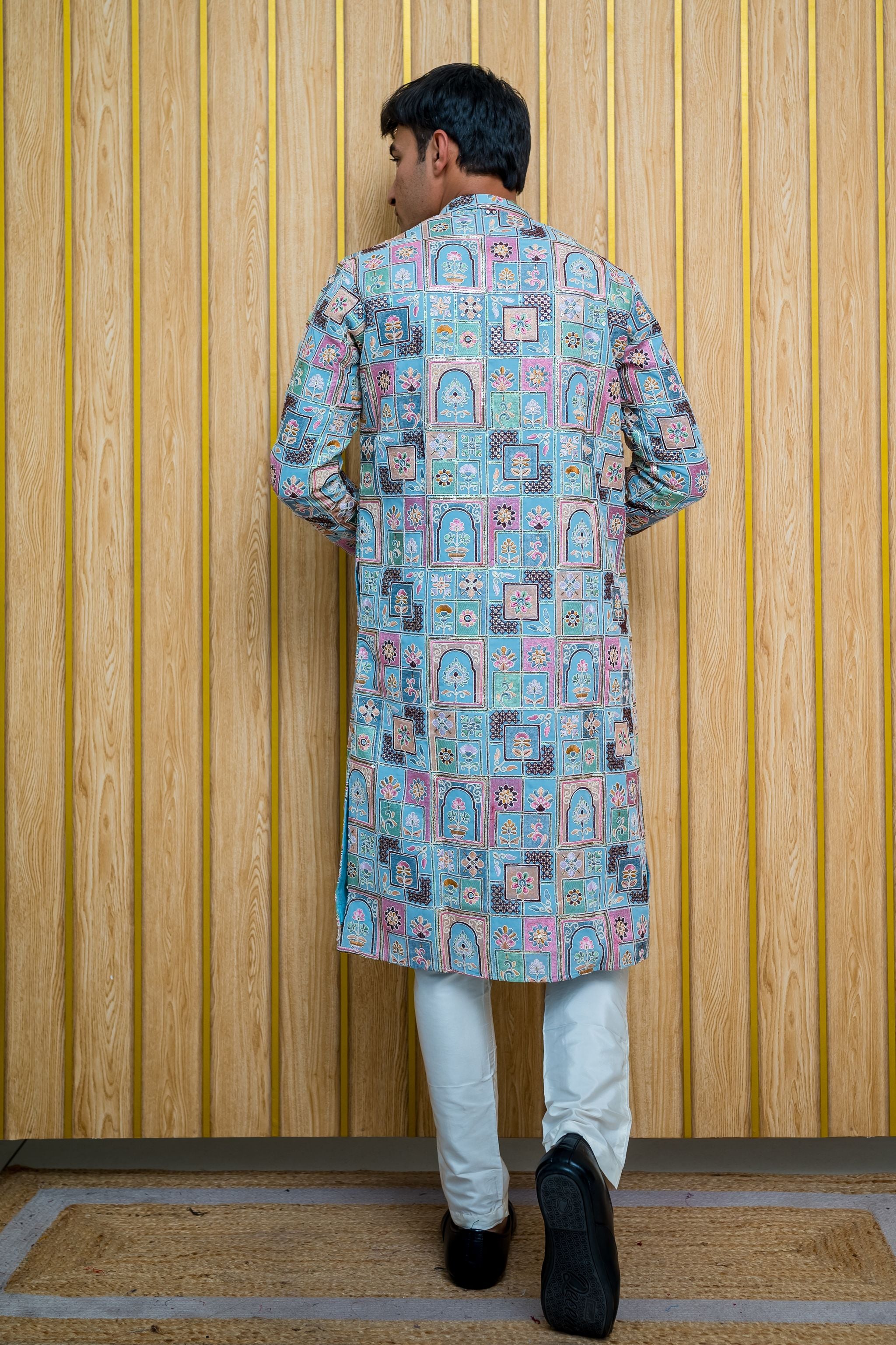 Printed Lucknowi Kurta (10045)