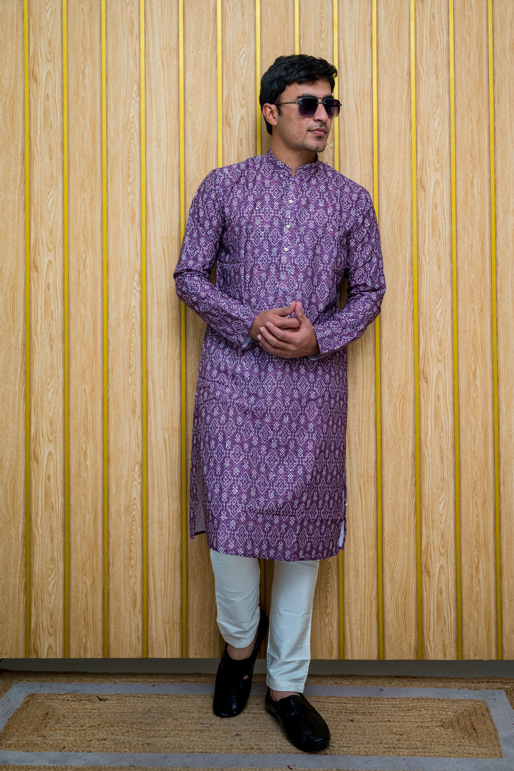 Men's Bandhani print Cotton Kurta(6534)