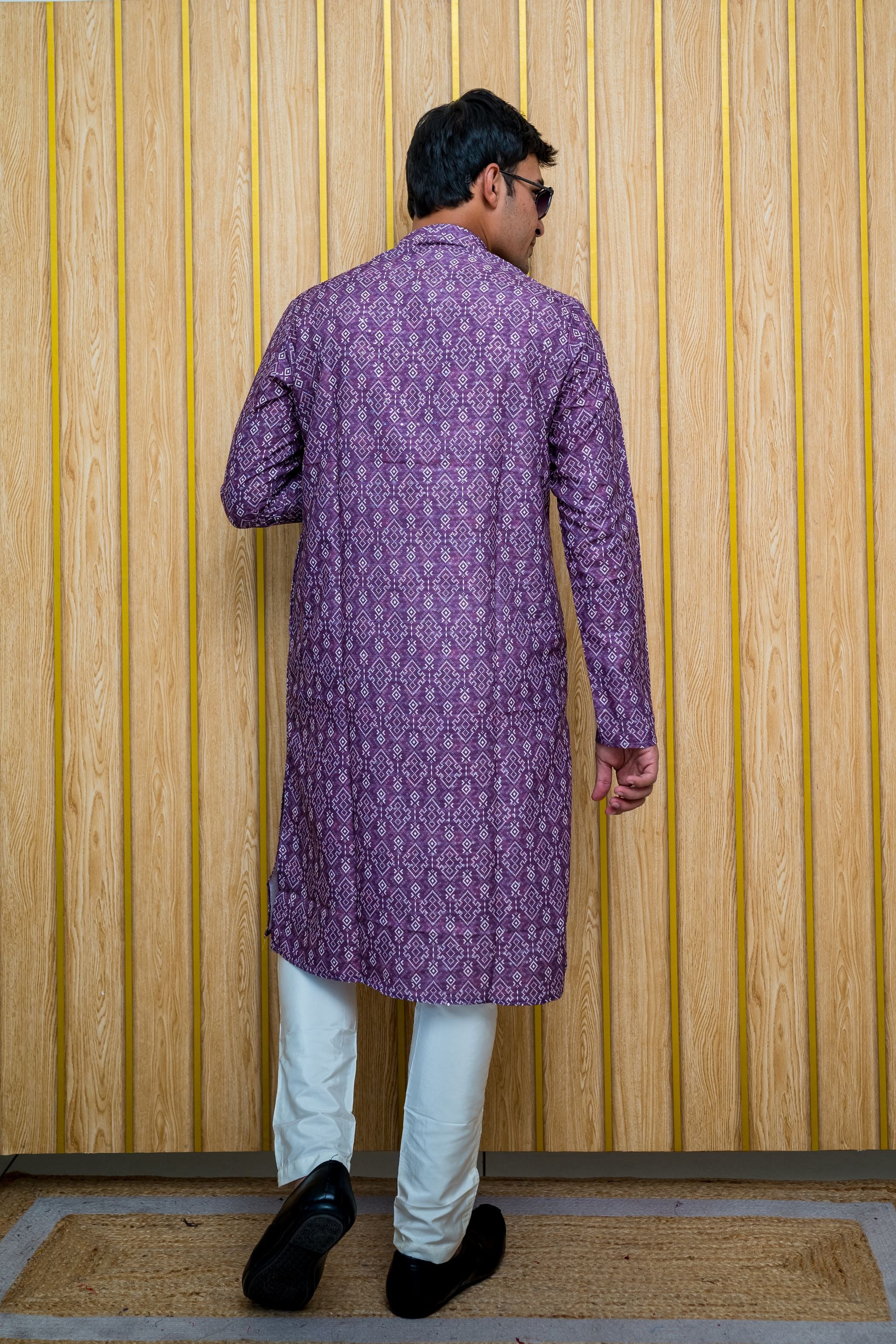Men's Bandhani print Cotton Kurta(6534)
