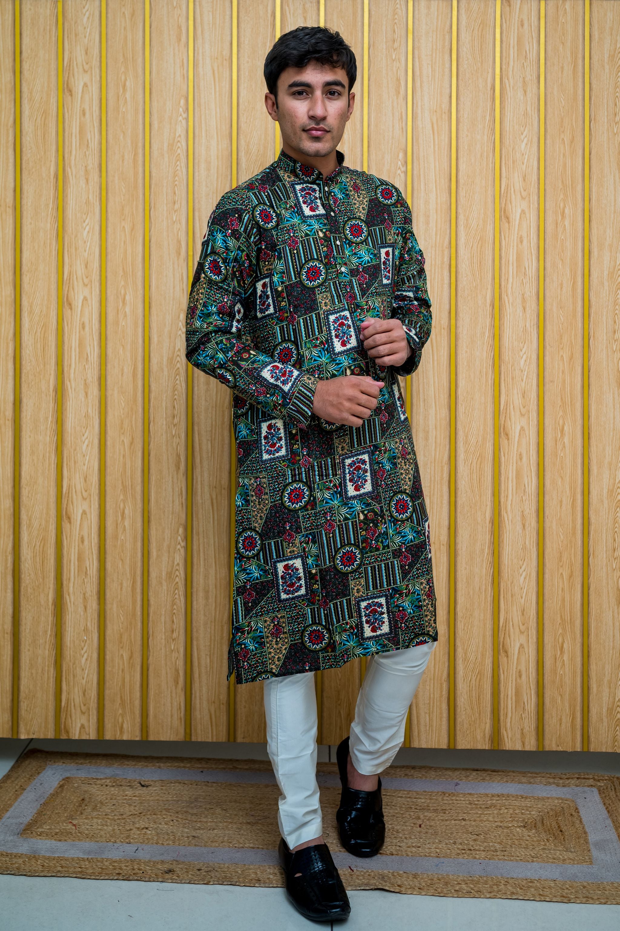 Royal Heritage Kurta  A Blend of Elegance and Tradition (Rayon)