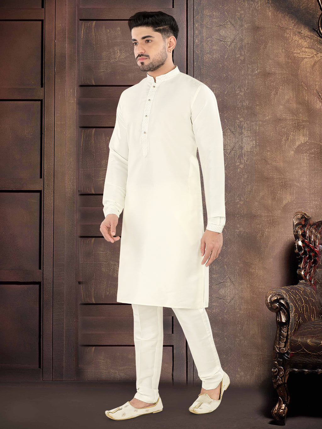 “Ivory Grace Classic Kurta Set” – By Miitsu (K119)