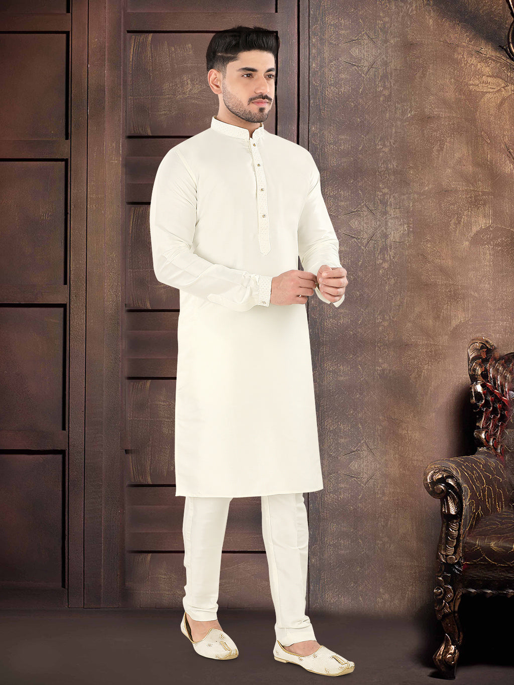 “Ivory Grace Classic Kurta Set” – By Miitsu (K119)