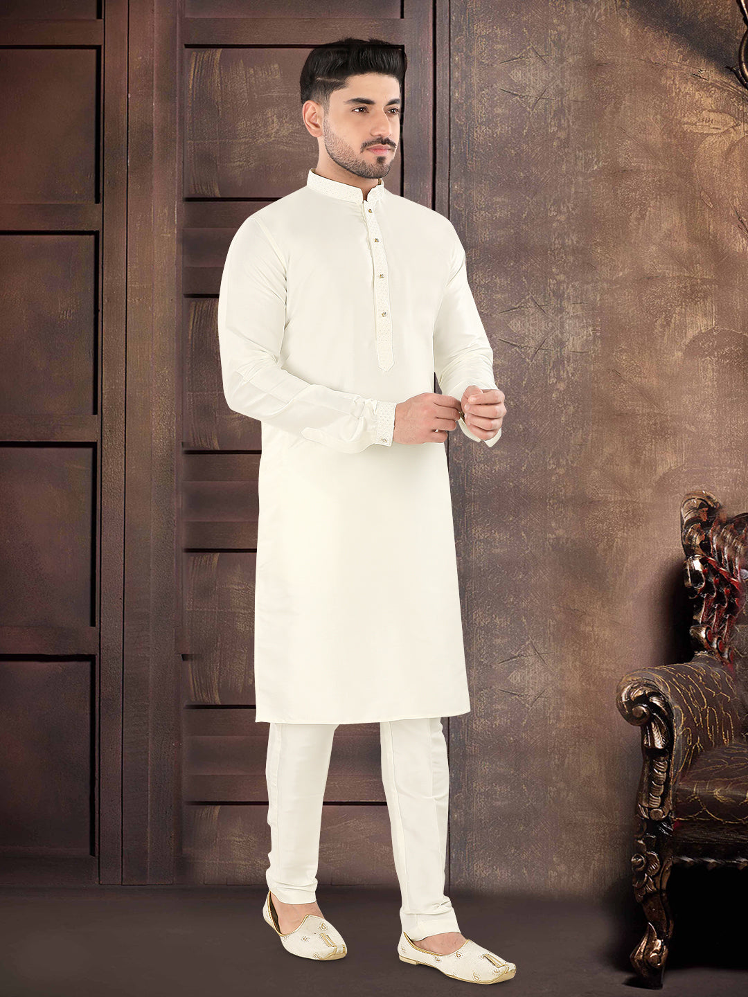 “Ivory Grace Classic Kurta Set” – By Miitsu (K119)