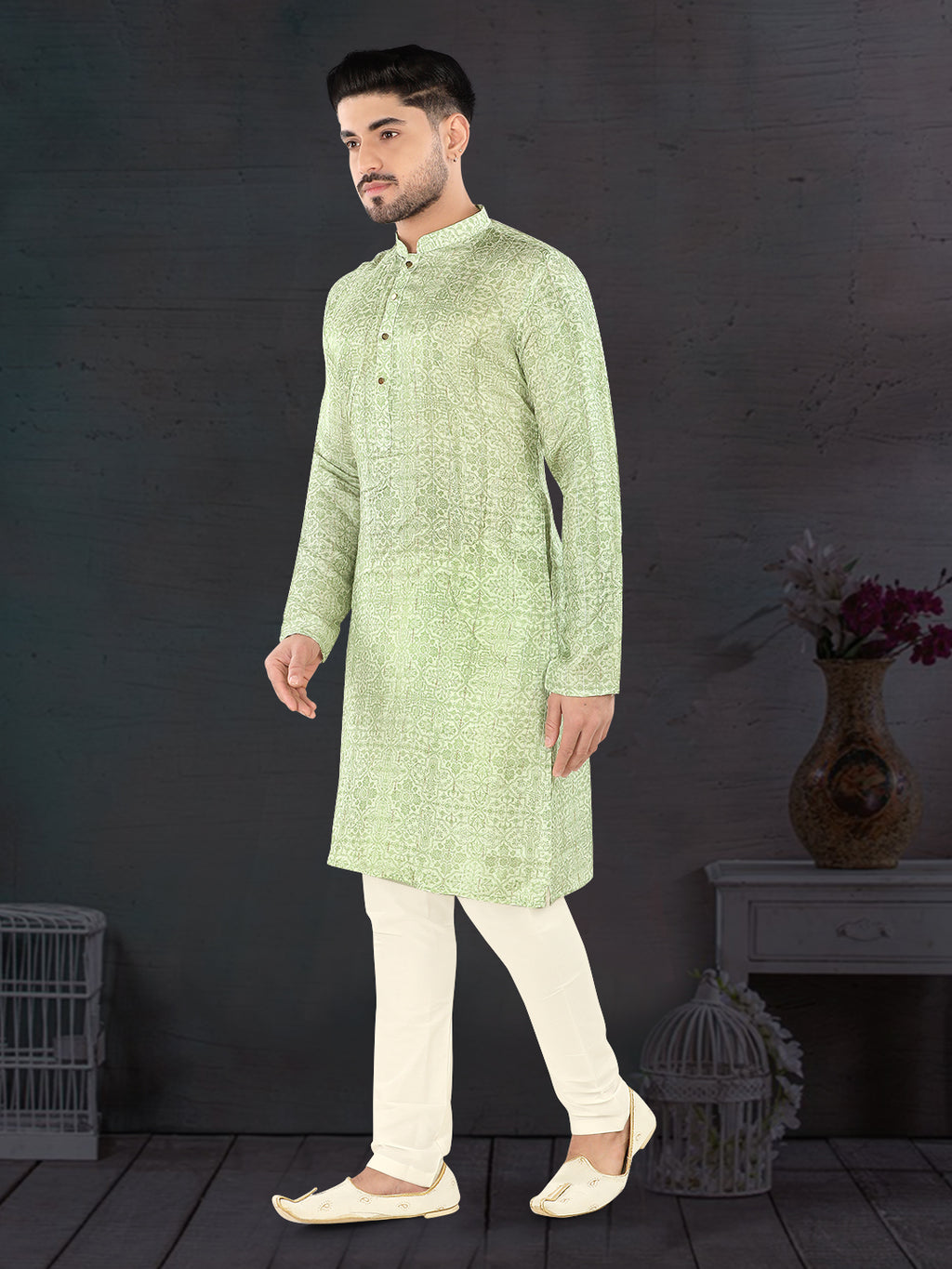 Pista Royale Jacquard Kurta (9032)