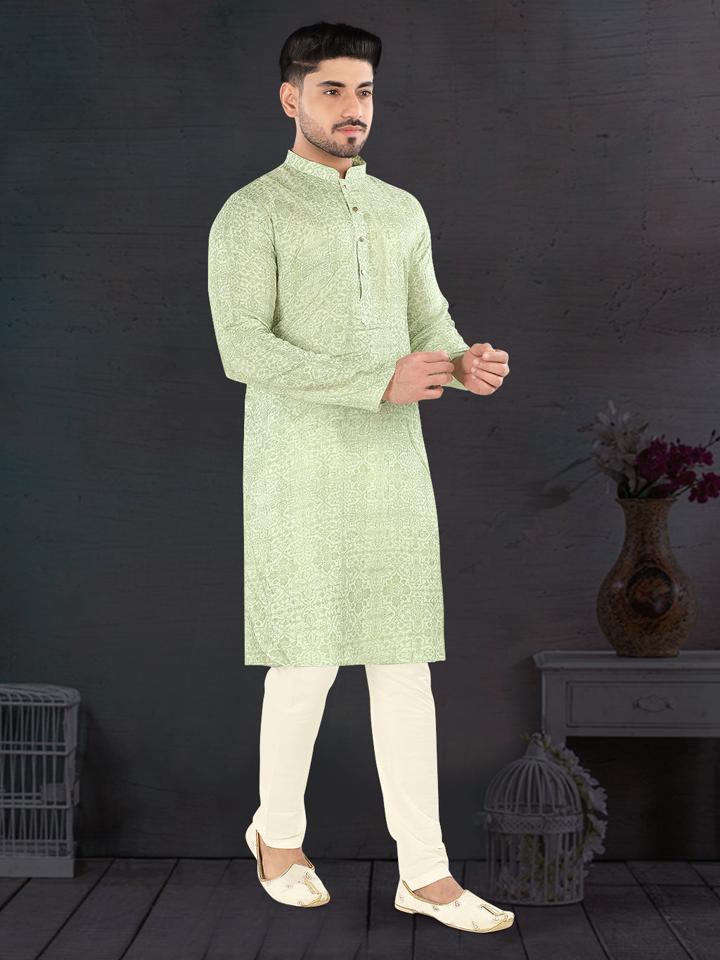 Pista Royale Jacquard Kurta (9032)