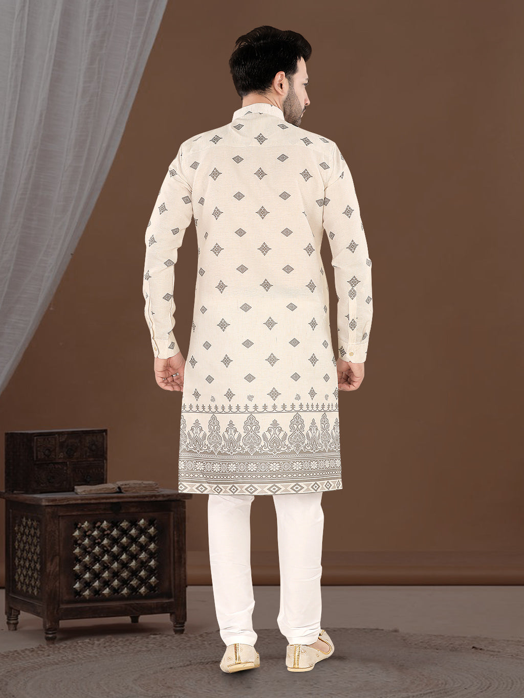 Ivory Heritage Motif Kurta (20189)