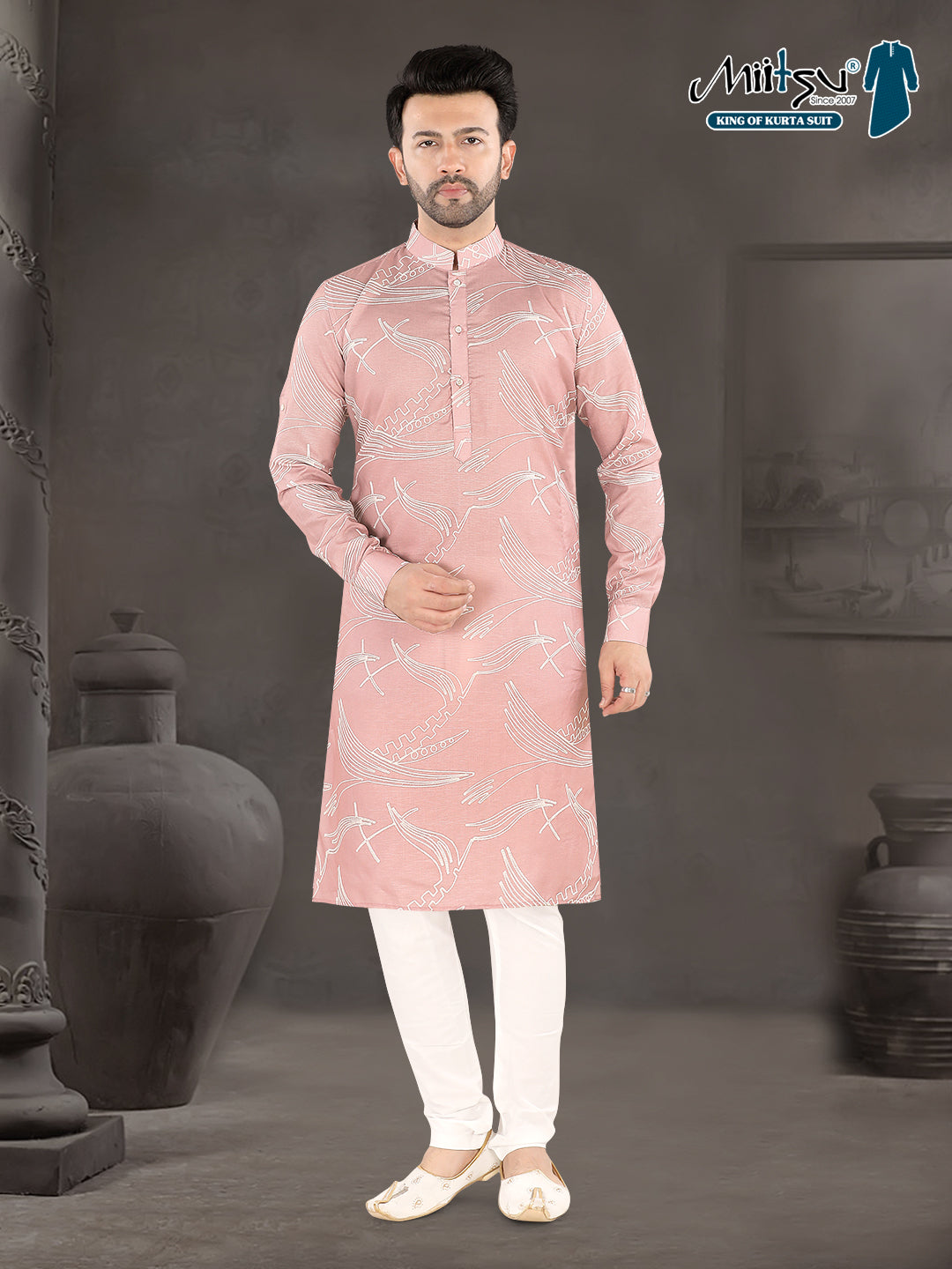 Rose Mist Contemporary Print Kurta (20142)