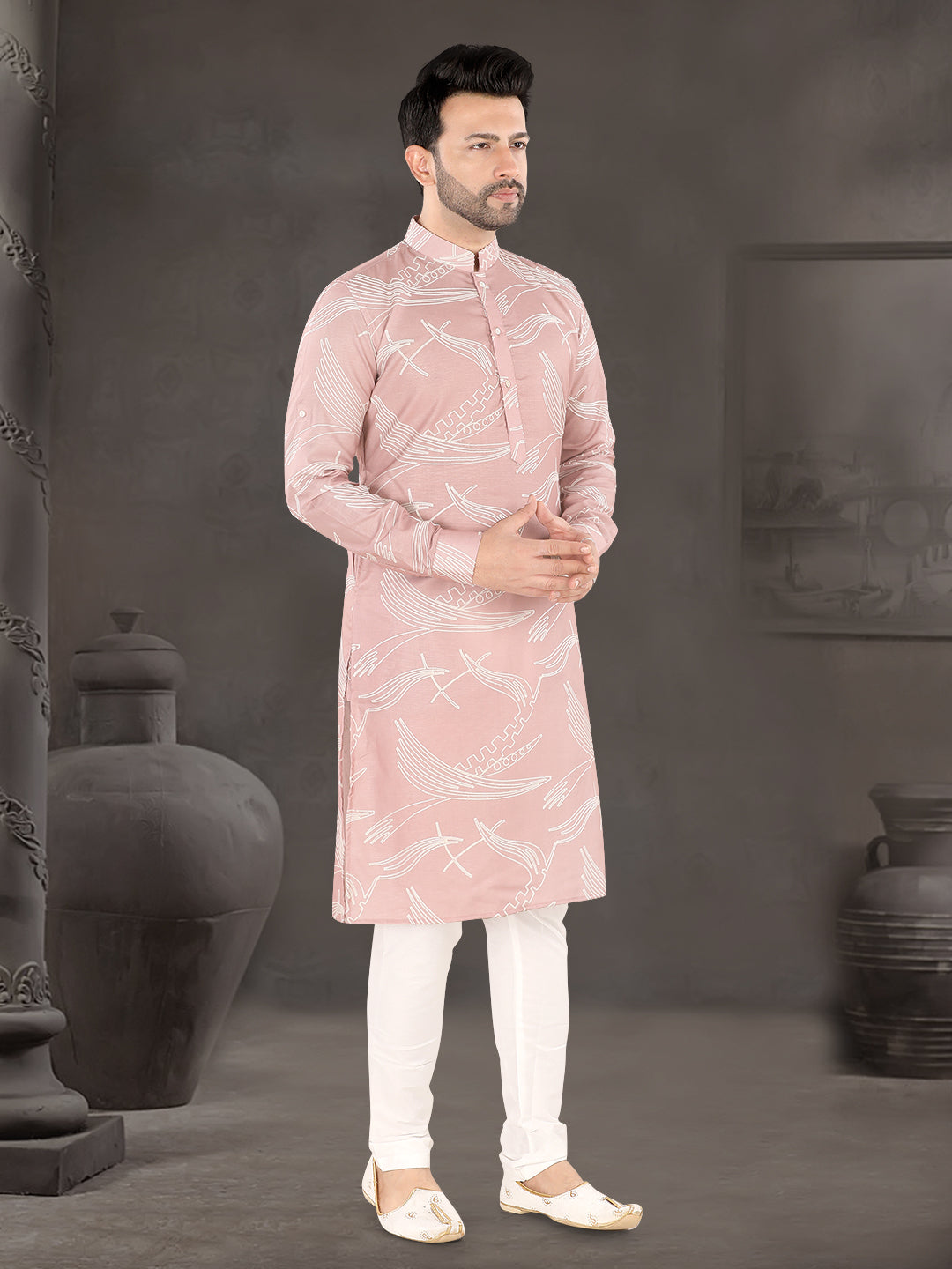 Rose Mist Contemporary Print Kurta (20142)