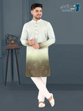 Pista Green Ombre Floral Print Kurta (4582)