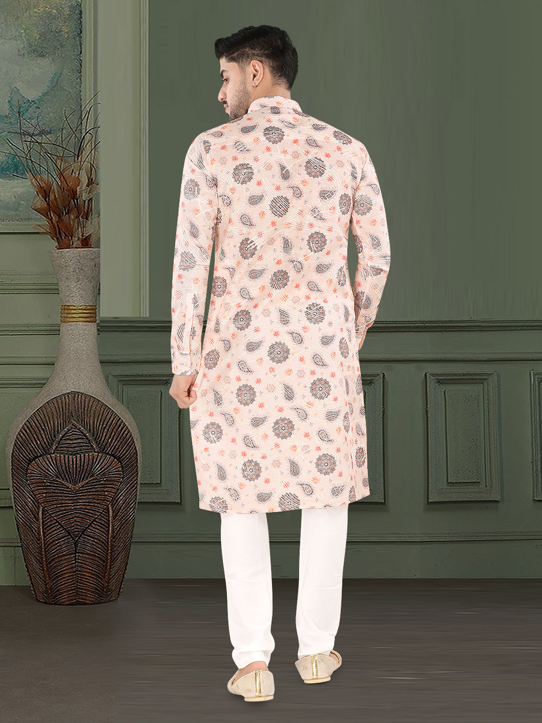 Pinkish Aura Traditional Print Kurta (20178)