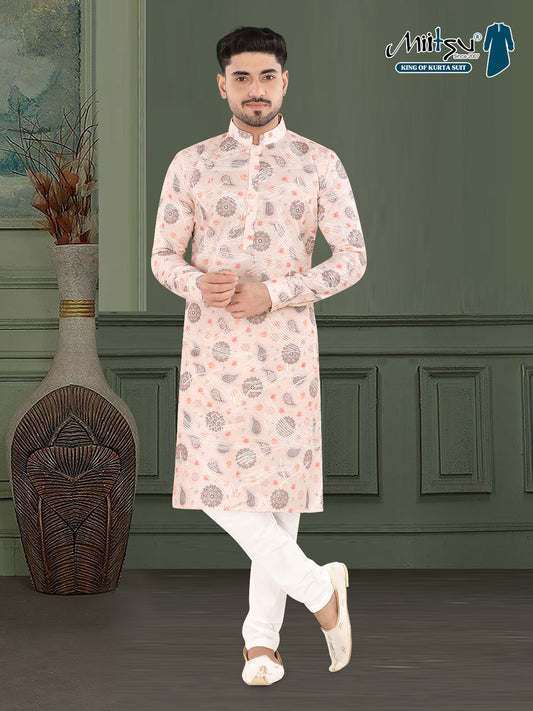 Pinkish Aura Traditional Print Kurta (20178)