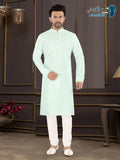 Light Sky Blue Textured Festive Kurta – Classic Ethnic Elegance for Men (4250)