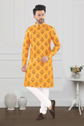 Golden Floral Heritage Kurta (19048)