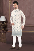 Ivory Noor Heritage Kurta" – By Miitsu (20189)