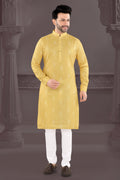 Mustard Yellow Self-Design Kurta (20002)