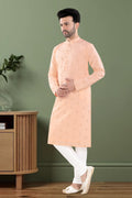 Soft Peach Embroidered Kurta Set(10145)