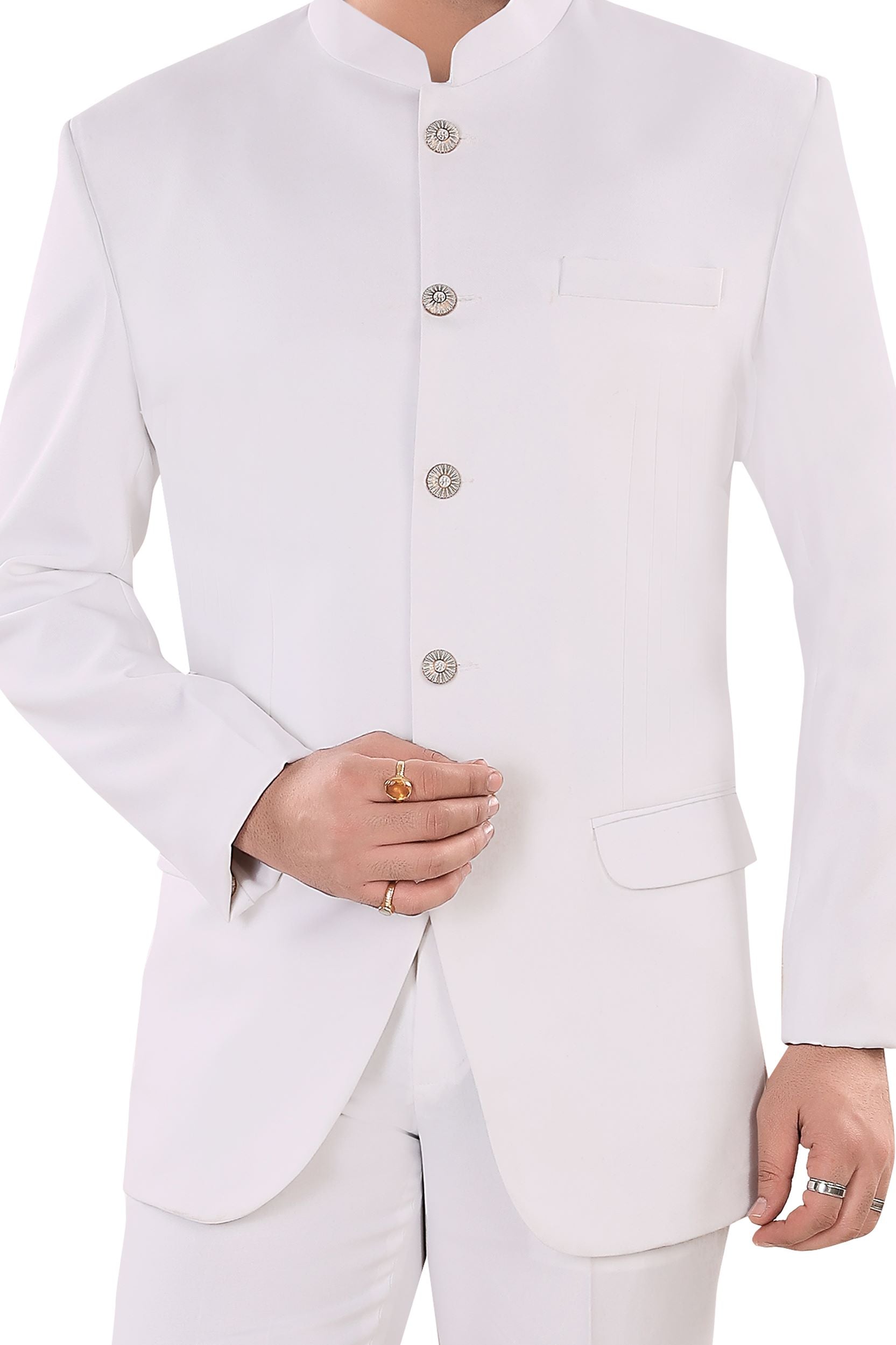 Men's Classic White Jodhpuri Suit (Matty2)
