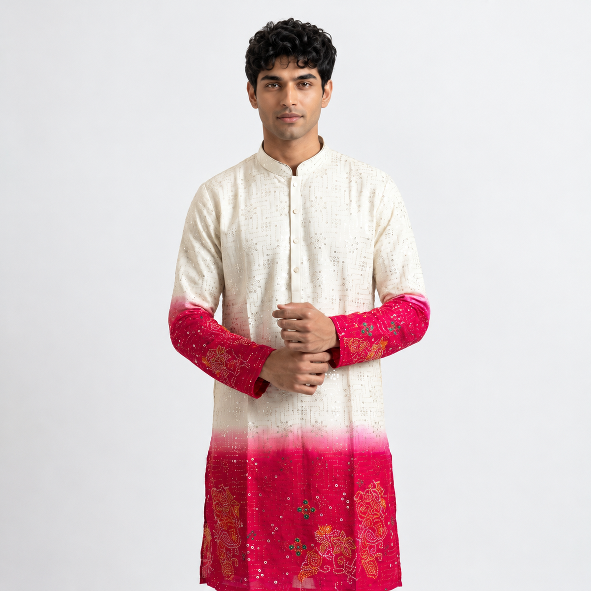 Shaded Ombre Designer Kurta for Men(10355)