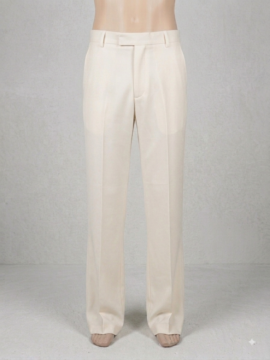 The Ivory Pleated Elastic-Waist Trousers(BAGGI)