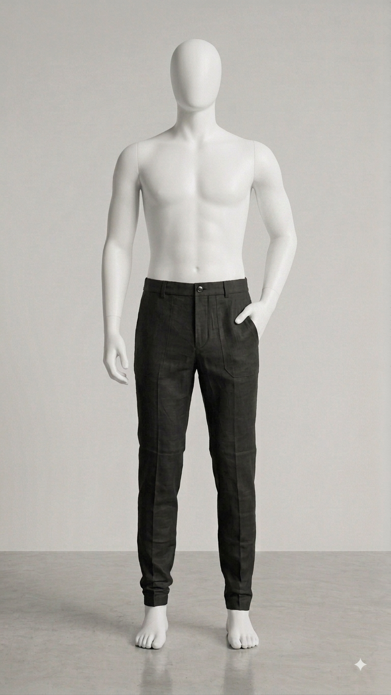Men's Slim-Fit Pleated Trousers(0565)