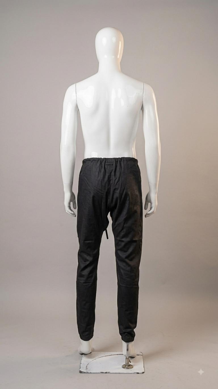 The Essential Black Drawstring Trousers(1009)
