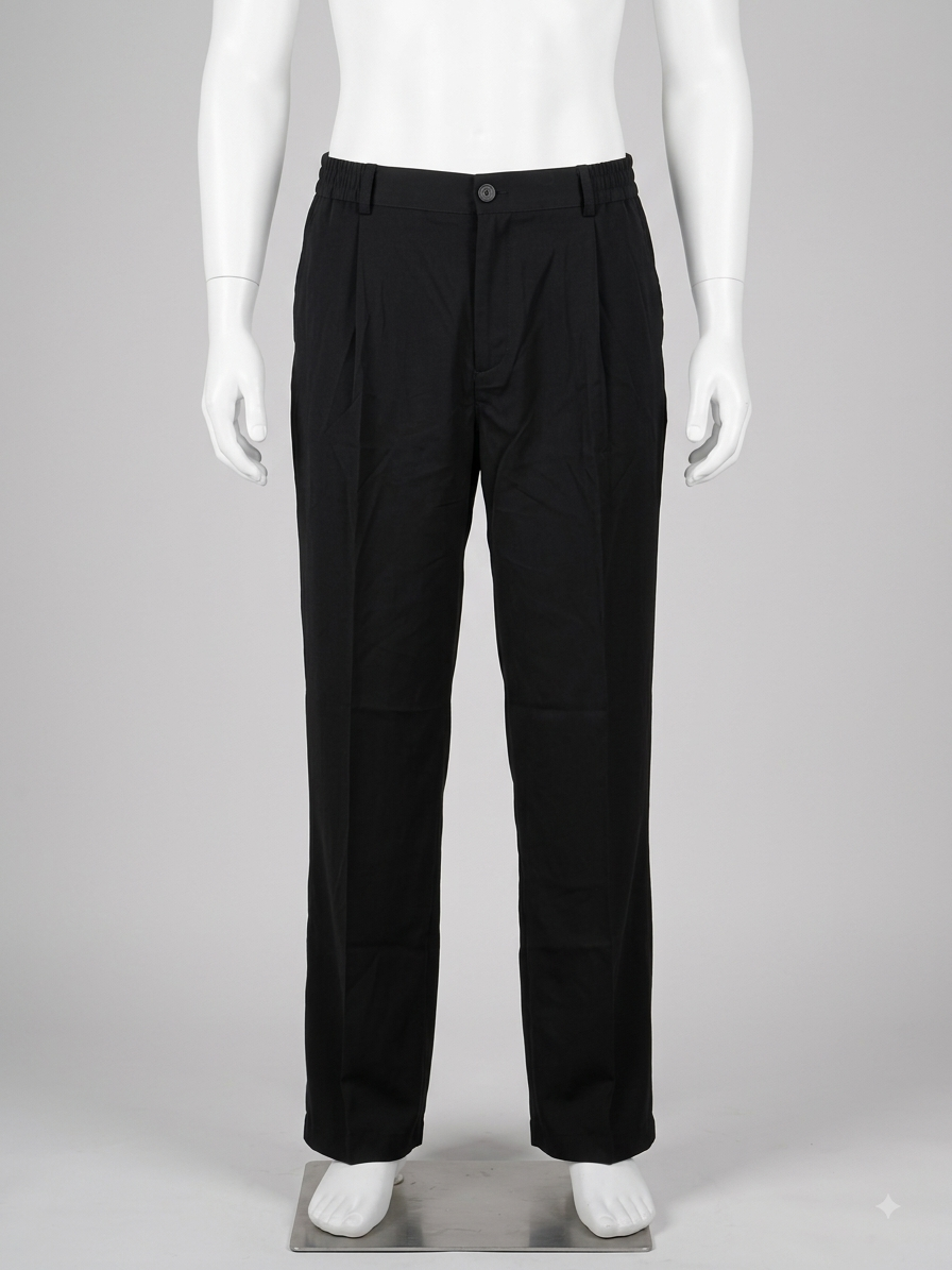 Modern Straight-Leg Elasticated Trousers(BAGGI)