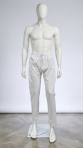 Men's Minimalist White Elastic-Waist Pyjama (ELASTIK)