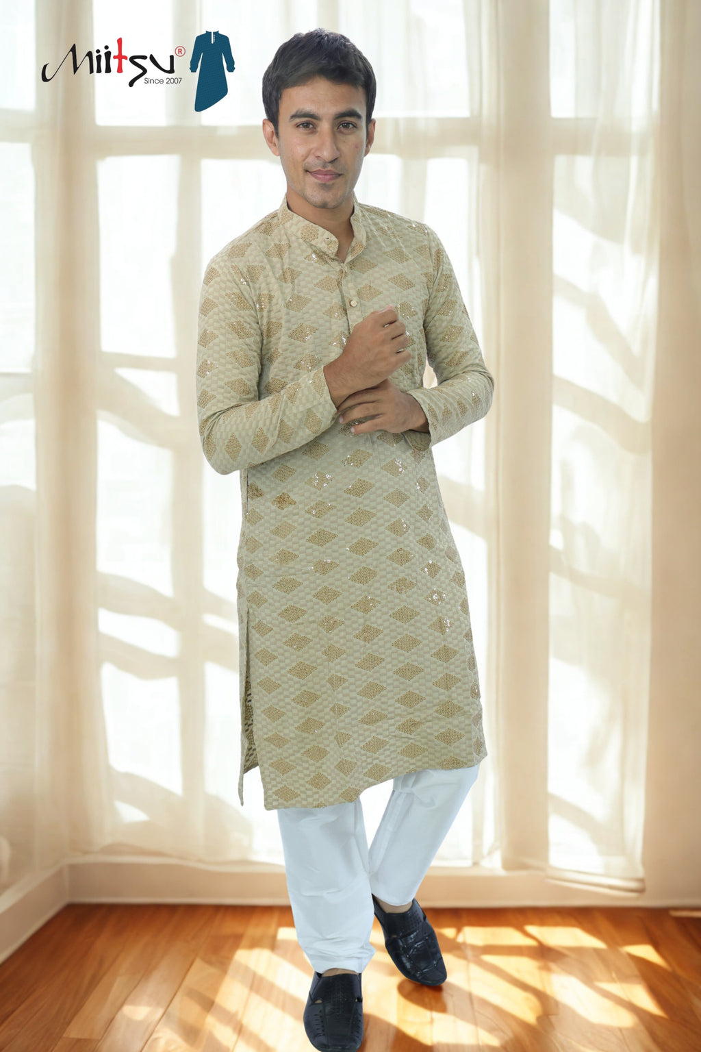 Ethnic Motifs Sequinned Kurta (2727)