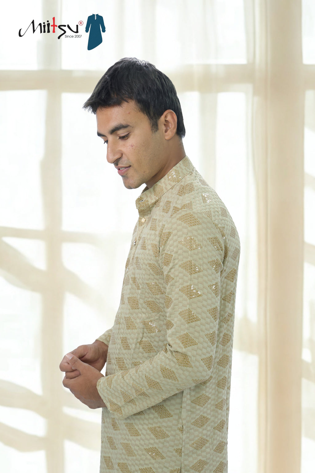 Ethnic Motifs Sequinned Kurta (2727)