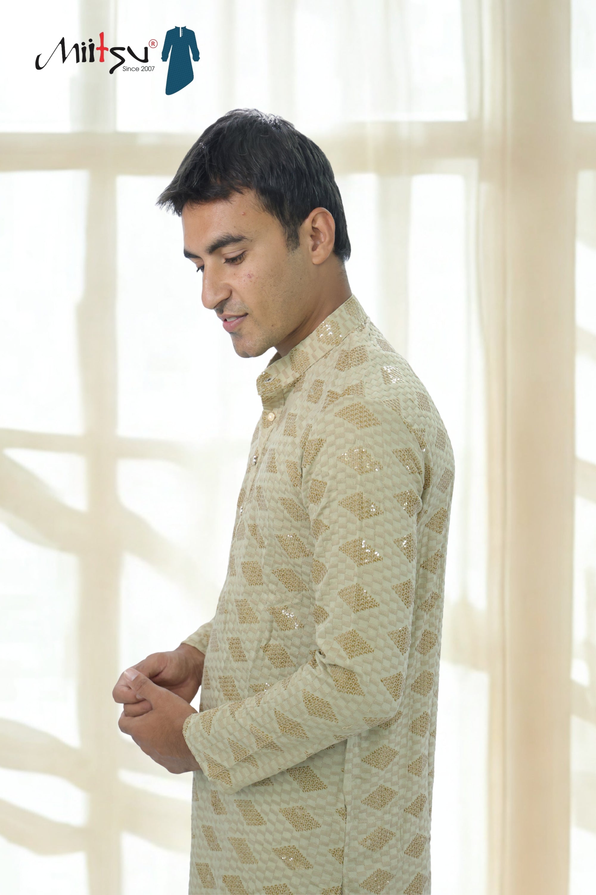 Ethnic Motifs Sequinned Kurta (2727)