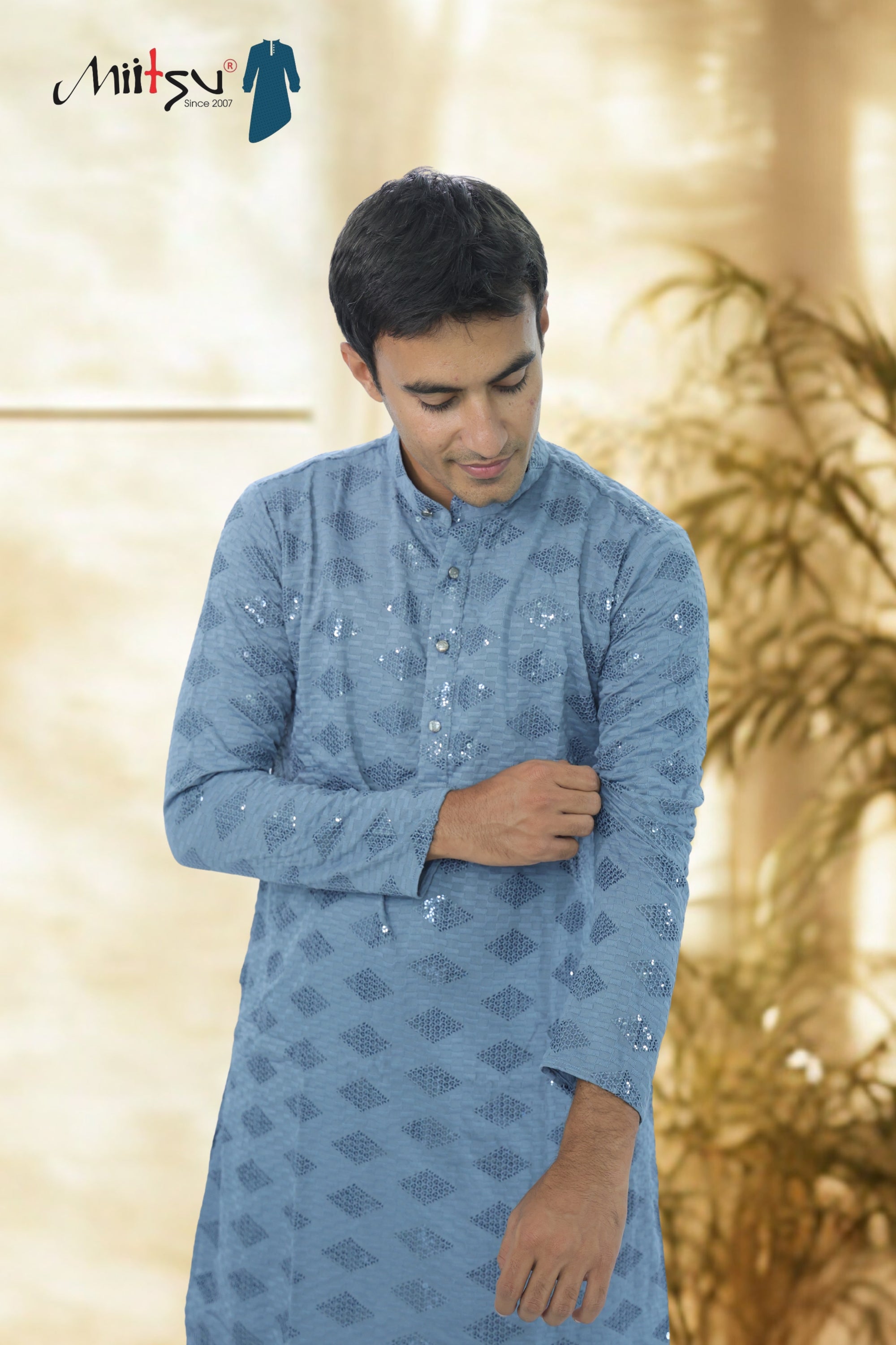 Ethnic Motifs Sequinned Kurta (2727)