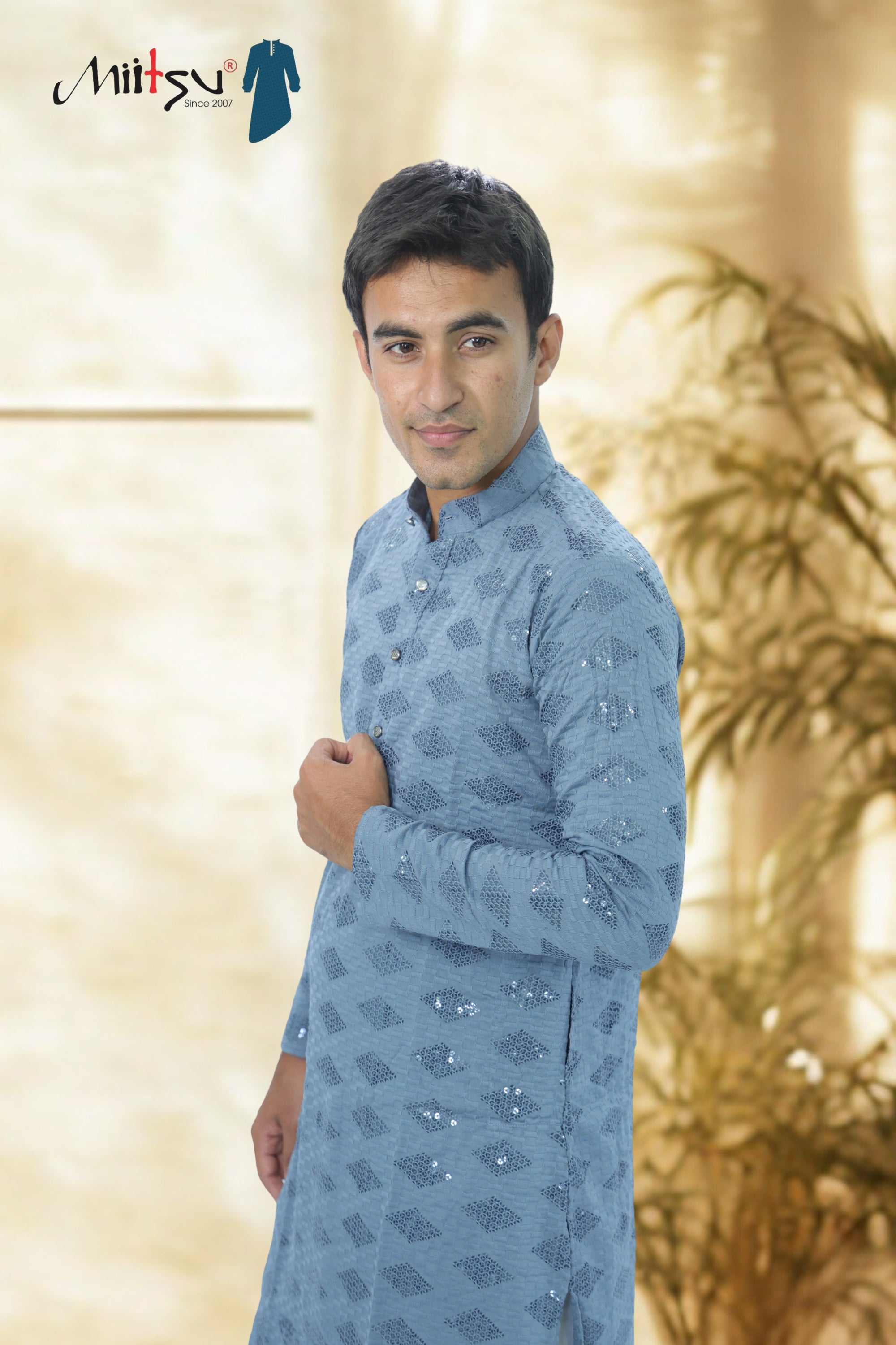 Ethnic Motifs Sequinned Kurta (2727)
