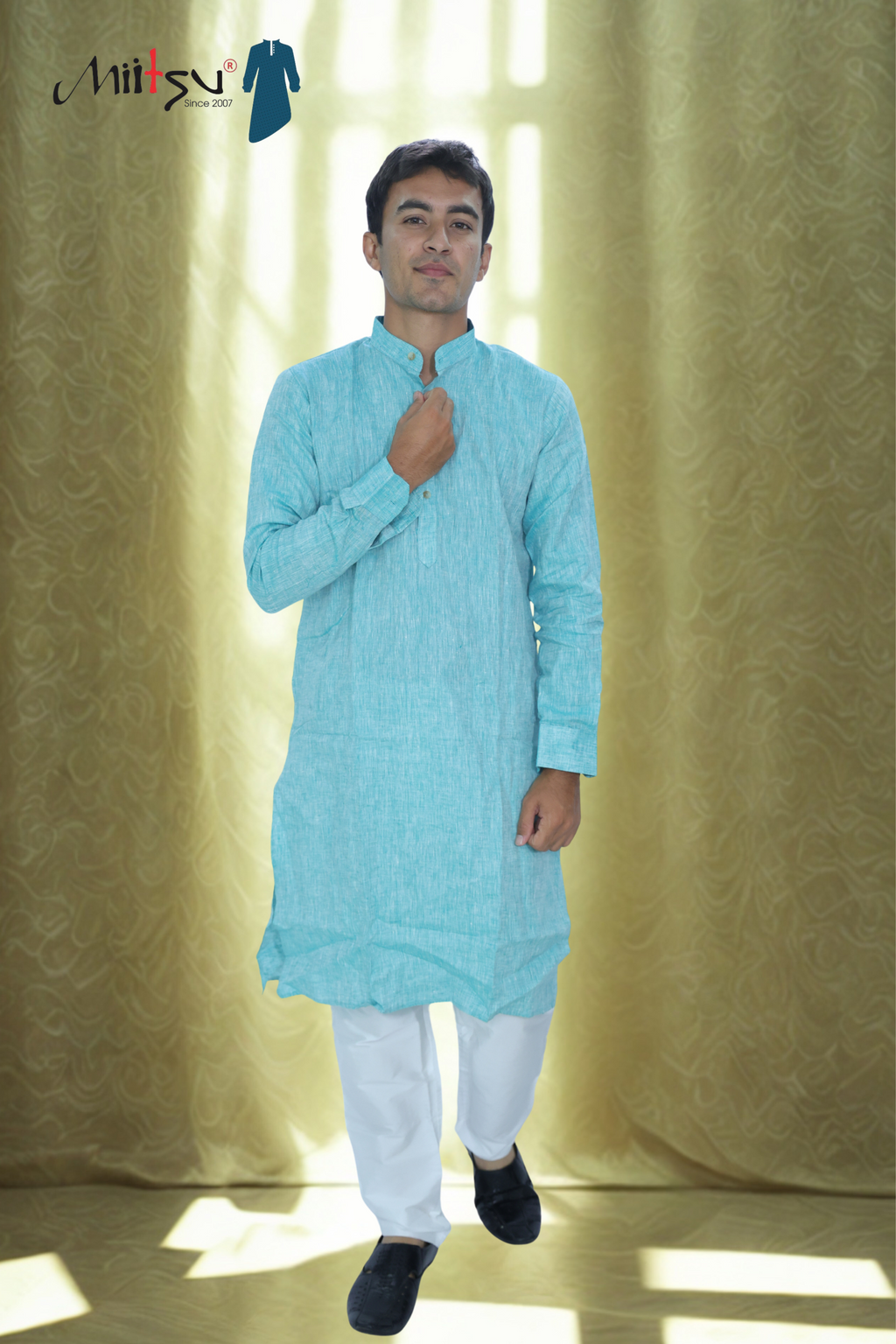 Aqua Calm Lilen Kurta (LL101)