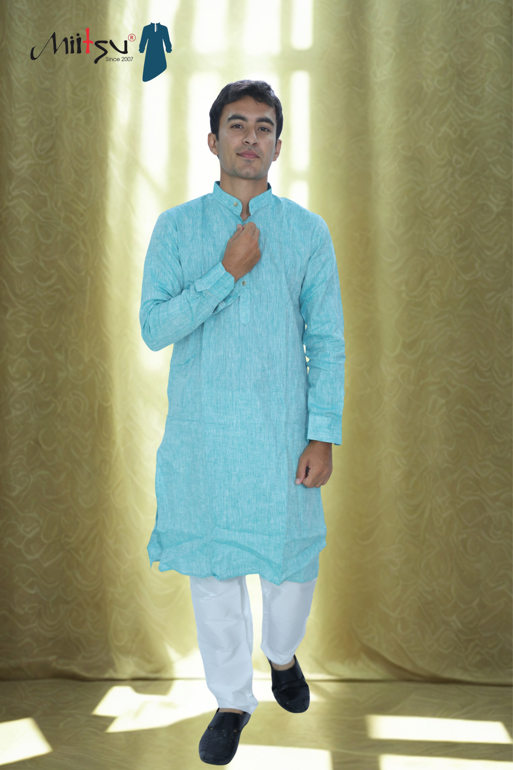 Aqua Calm Lilen Kurta (LL101)