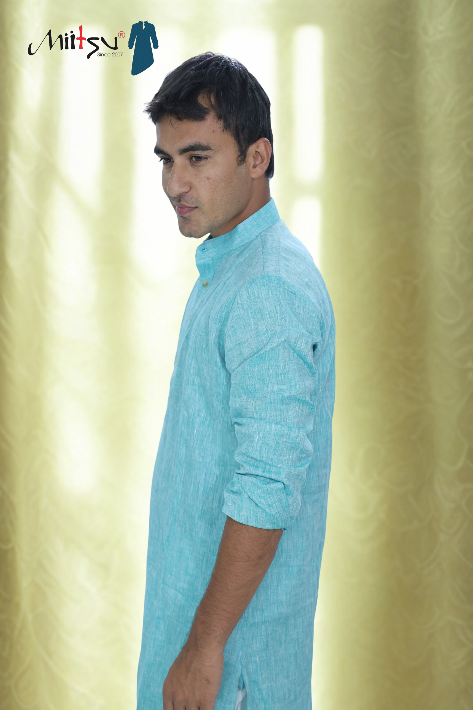 Aqua Calm Lilen Kurta (LL101)