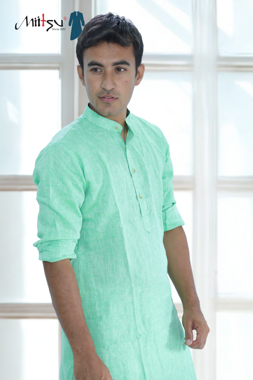 Mint Aura Lilen Kurta (LL01)