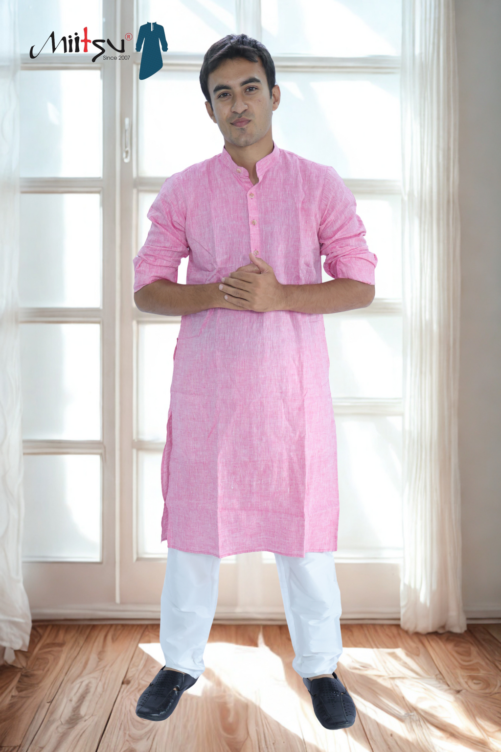 Rose Blush Lilen Kurta (LL01)